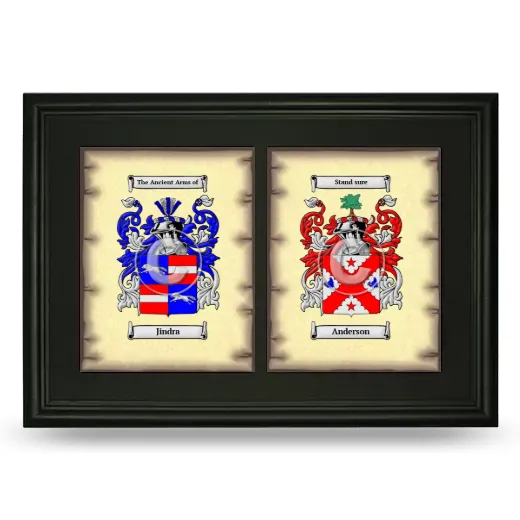 Double Coat of Arms Framed - Black