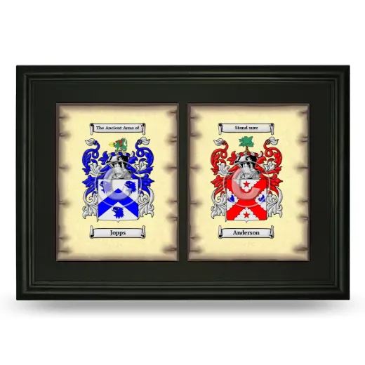 Double Coat of Arms Framed - Black
