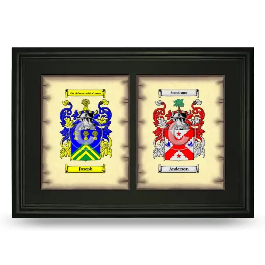 Double Coat of Arms Framed - Black