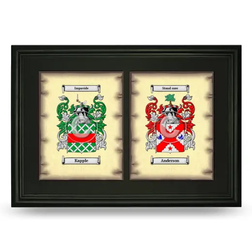 Double Coat of Arms Framed - Black