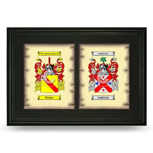 Double Coat of Arms Framed - Black