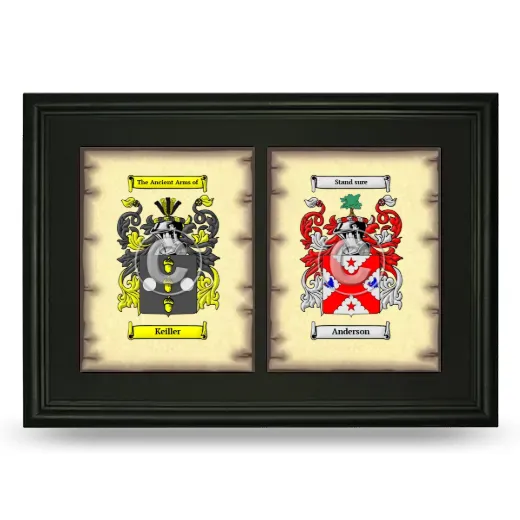 Double Coat of Arms Framed - Black