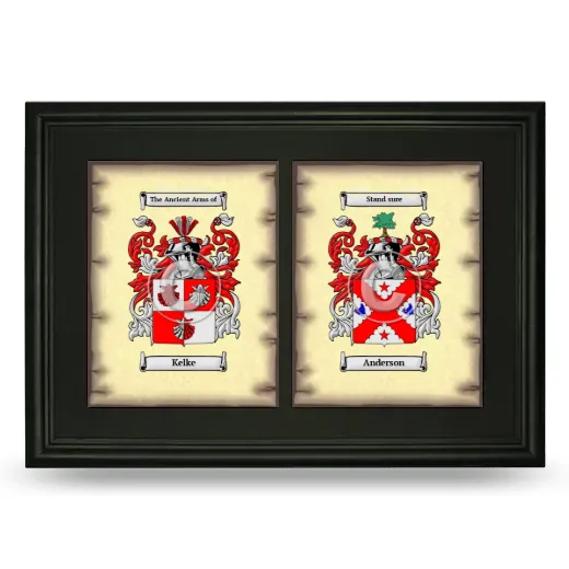 Double Coat of Arms Framed - Black