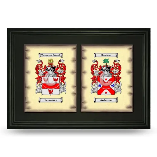 Double Coat of Arms Framed - Black