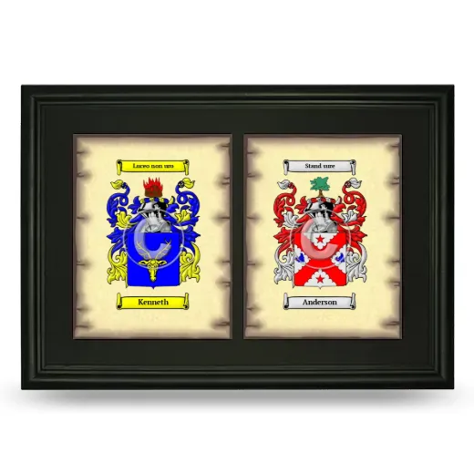 Double Coat of Arms Framed - Black
