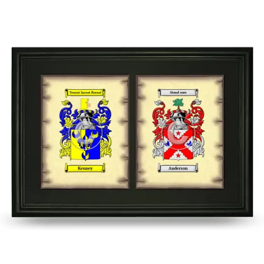 Double Coat of Arms Framed - Black
