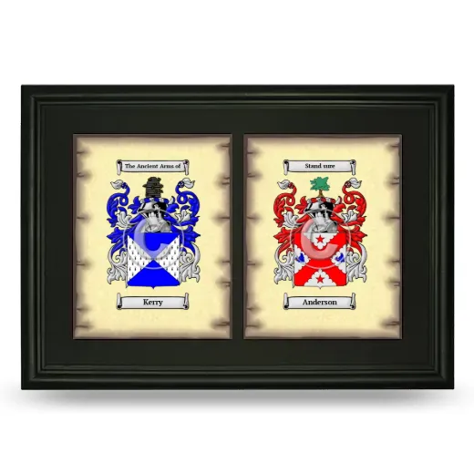 Double Coat of Arms Framed - Black