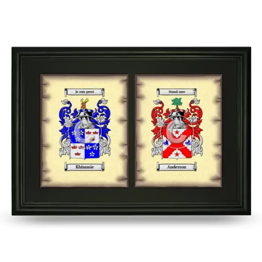 Double Coat of Arms Framed - Black