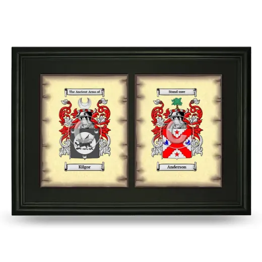 Double Coat of Arms Framed - Black