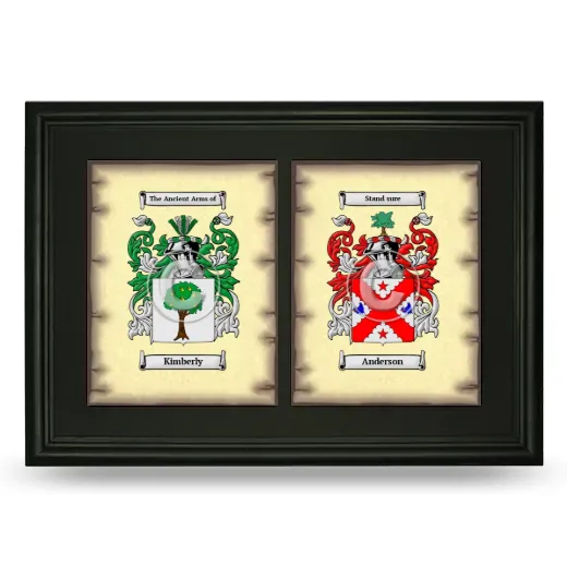Double Coat of Arms Framed - Black