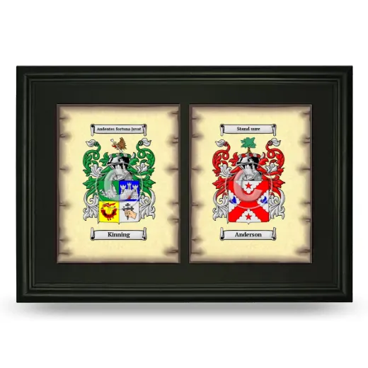 Double Coat of Arms Framed - Black