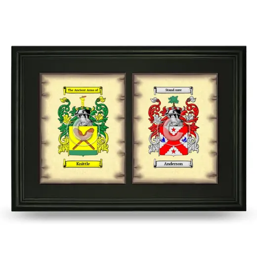Double Coat of Arms Framed - Black