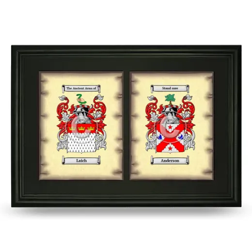 Double Coat of Arms Framed - Black