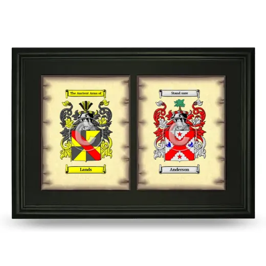 Double Coat of Arms Framed - Black
