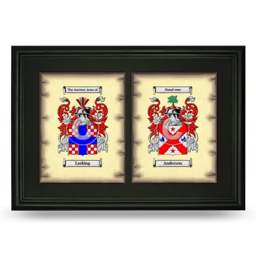 Double Coat of Arms Framed - Black