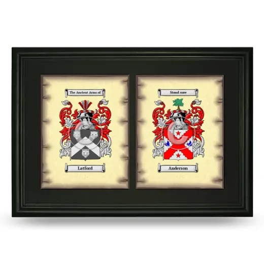 Double Coat of Arms Framed - Black