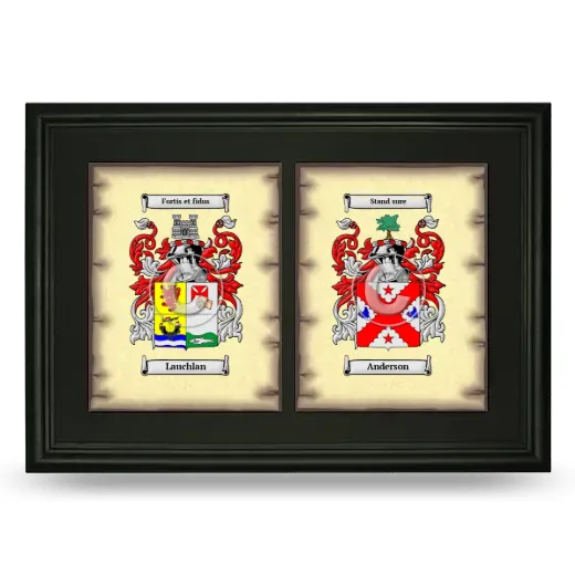 Double Coat of Arms Framed - Black