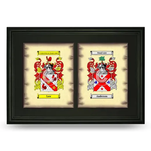Double Coat of Arms Framed - Black