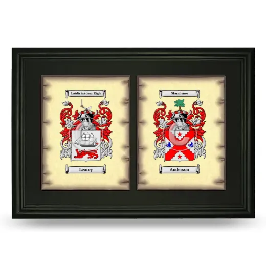 Double Coat of Arms Framed - Black