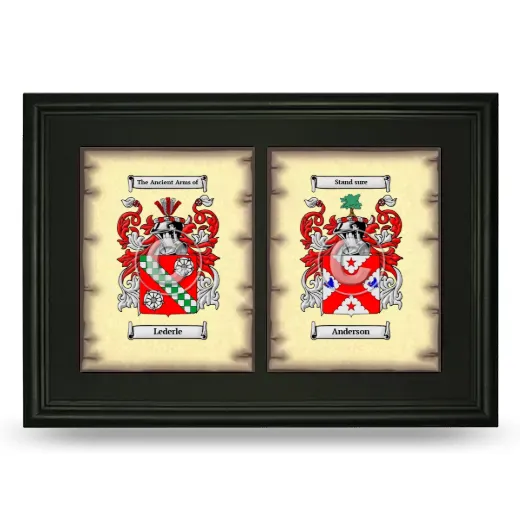 Double Coat of Arms Framed - Black