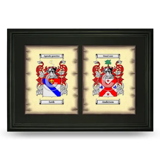 Double Coat of Arms Framed - Black