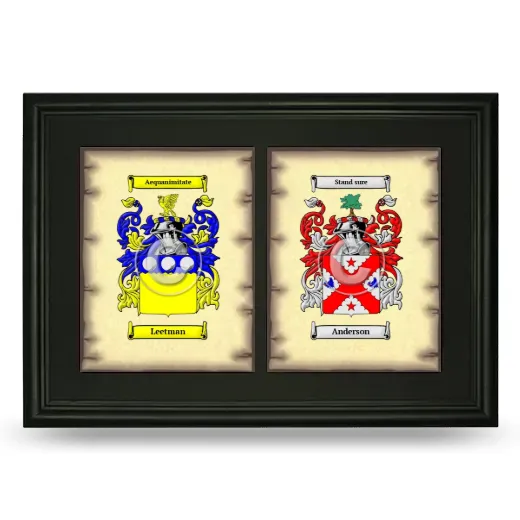 Double Coat of Arms Framed - Black