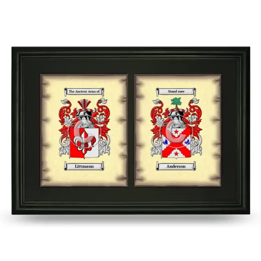 Double Coat of Arms Framed - Black