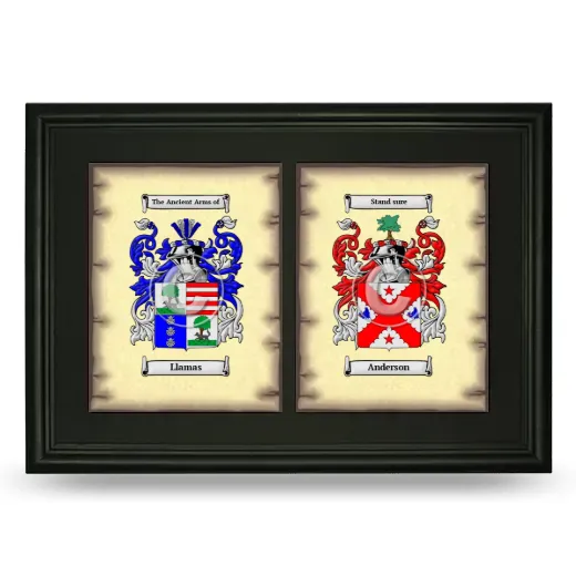 Double Coat of Arms Framed - Black