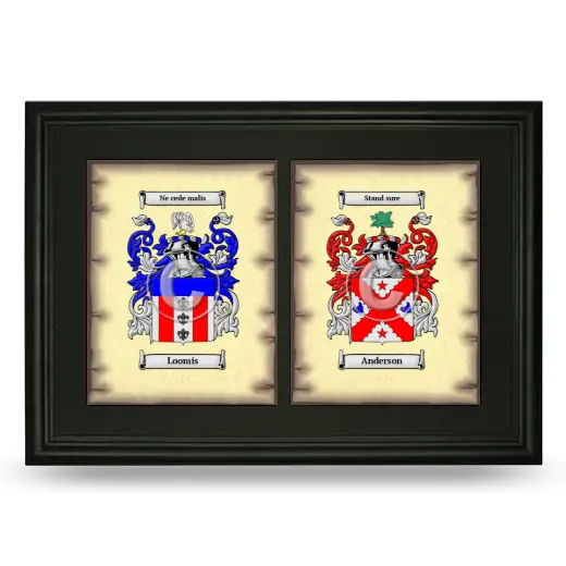 Double Coat of Arms Framed - Black