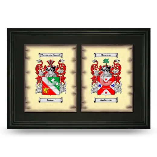 Double Coat of Arms Framed - Black