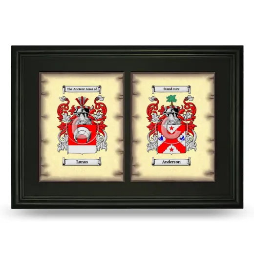Double Coat of Arms Framed - Black