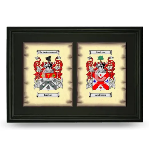 Double Coat of Arms Framed - Black