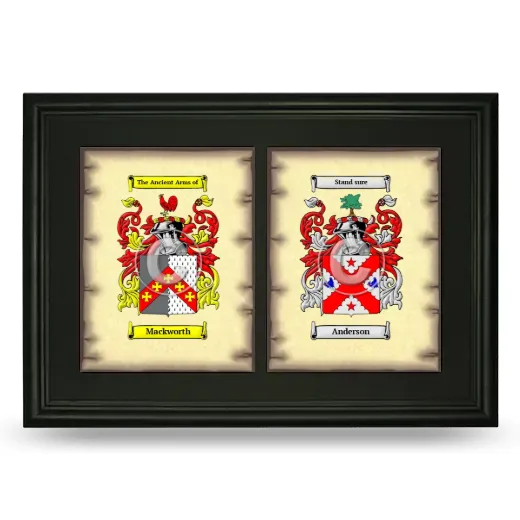 Double Coat of Arms Framed - Black