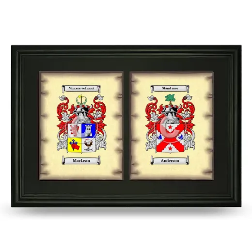 Double Coat of Arms Framed - Black