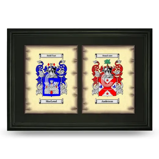 Double Coat of Arms Framed - Black