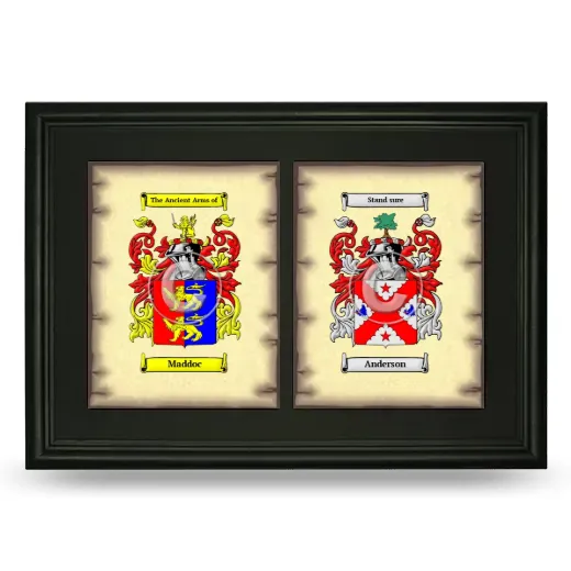 Double Coat of Arms Framed - Black