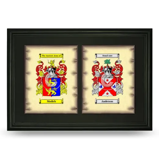 Double Coat of Arms Framed - Black