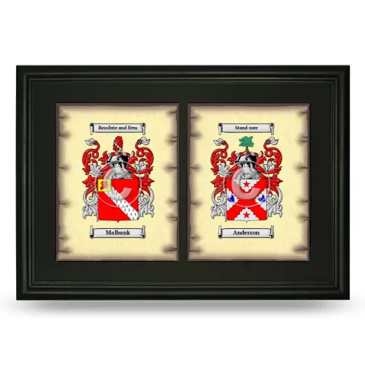 Double Coat of Arms Framed - Black