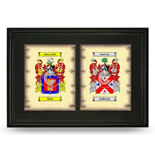 Double Coat of Arms Framed - Black