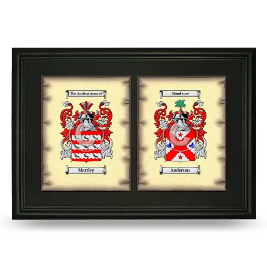 Double Coat of Arms Framed - Black