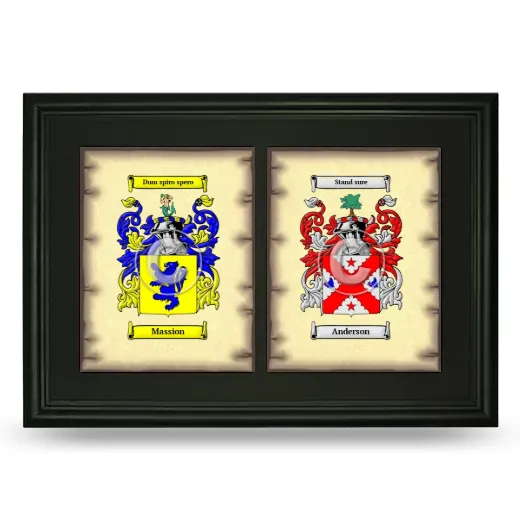 Double Coat of Arms Framed - Black