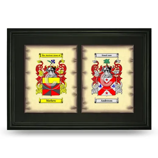 Double Coat of Arms Framed - Black