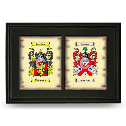 Double Coat of Arms Framed - Black