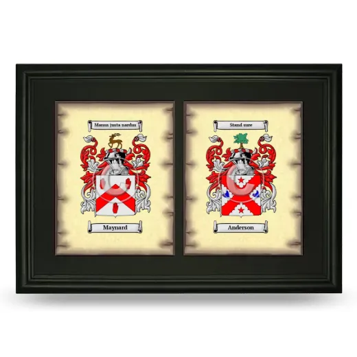 Double Coat of Arms Framed - Black