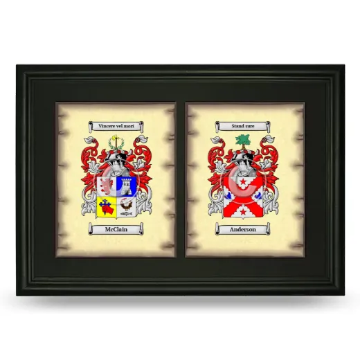 Double Coat of Arms Framed - Black