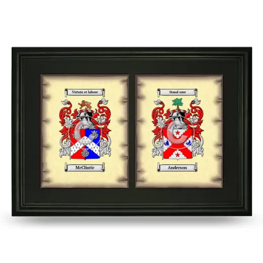 Double Coat of Arms Framed - Black