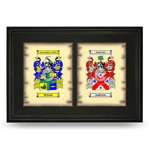 Double Coat of Arms Framed - Black