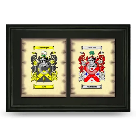Double Coat of Arms Framed - Black