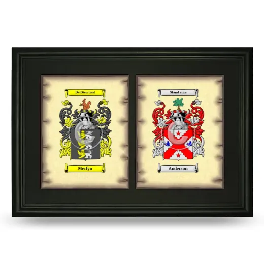 Double Coat of Arms Framed - Black