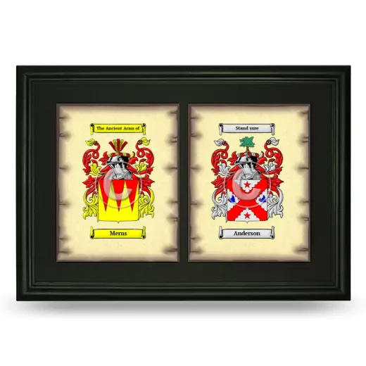 Double Coat of Arms Framed - Black